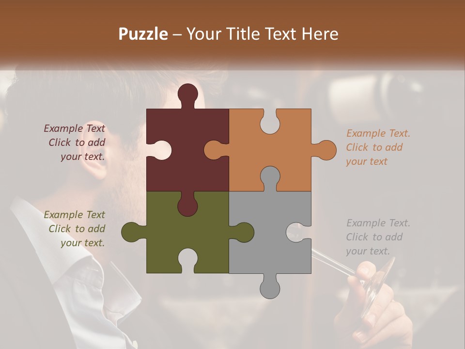 A Man Drinking A Glass Of Wine From A Wine Glass PowerPoint Template