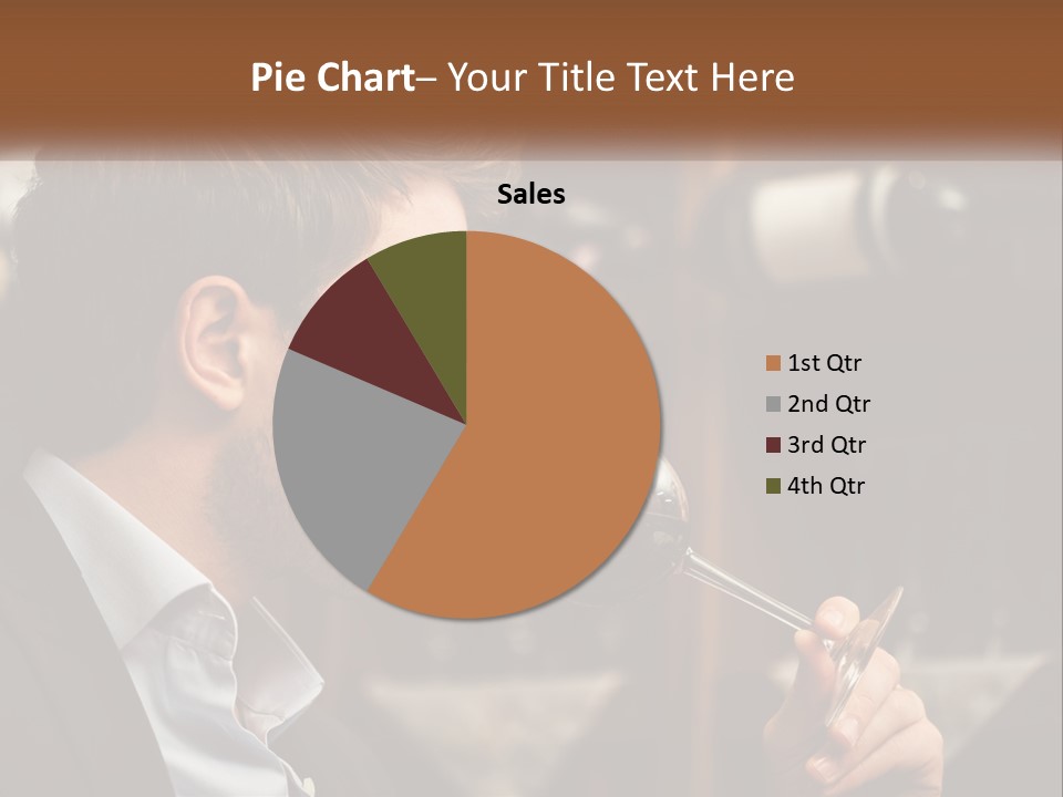 A Man Drinking A Glass Of Wine From A Wine Glass PowerPoint Template