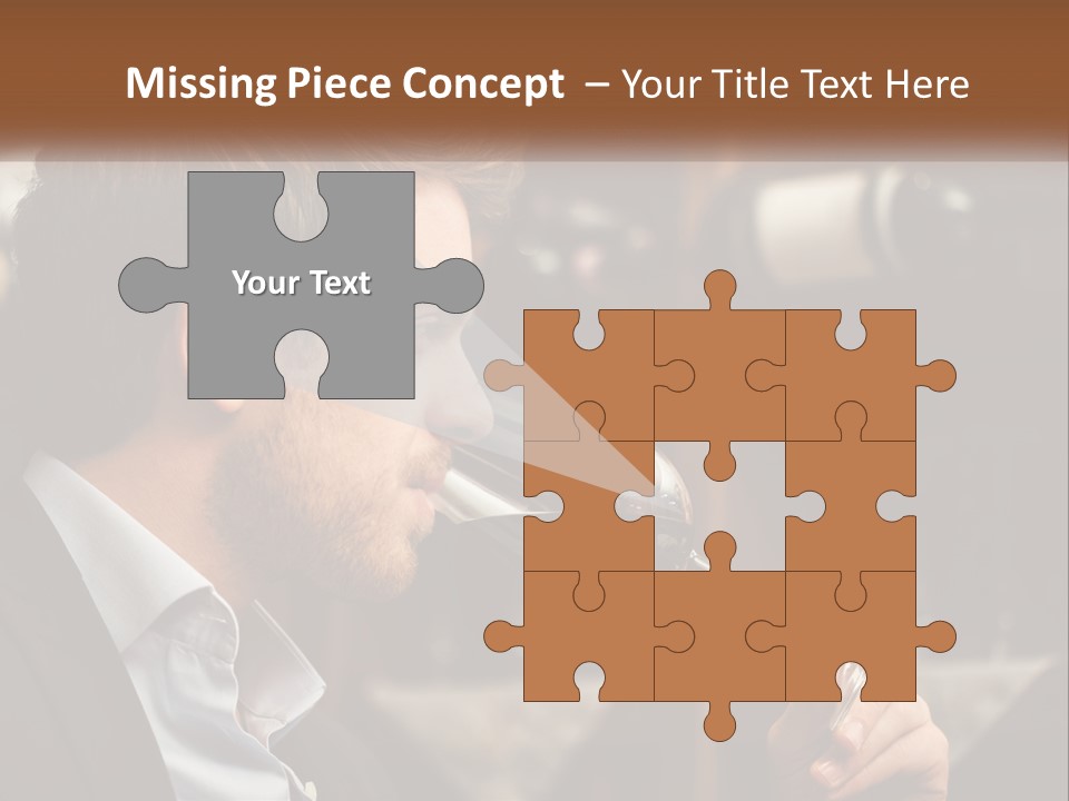 A Man Drinking A Glass Of Wine From A Wine Glass PowerPoint Template