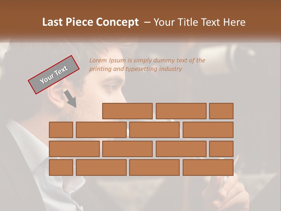 A Man Drinking A Glass Of Wine From A Wine Glass PowerPoint Template