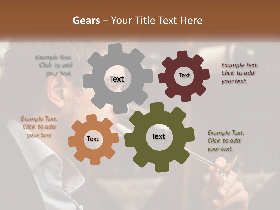 A Man Drinking A Glass Of Wine From A Wine Glass PowerPoint Template