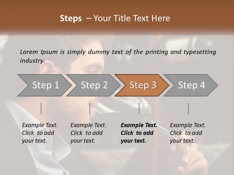 A Man Drinking A Glass Of Wine From A Wine Glass PowerPoint Template