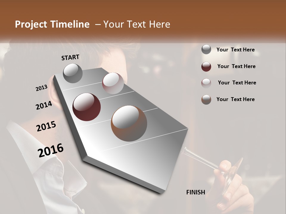 A Man Drinking A Glass Of Wine From A Wine Glass PowerPoint Template