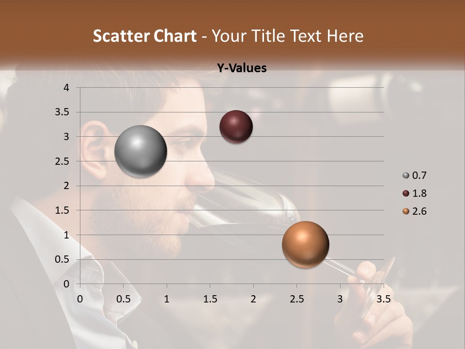 A Man Drinking A Glass Of Wine From A Wine Glass PowerPoint Template