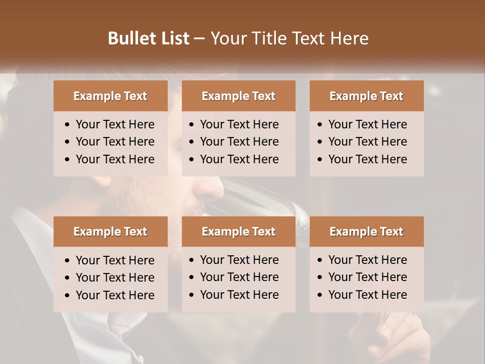 A Man Drinking A Glass Of Wine From A Wine Glass PowerPoint Template