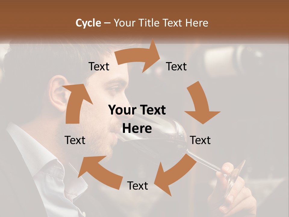 A Man Drinking A Glass Of Wine From A Wine Glass PowerPoint Template