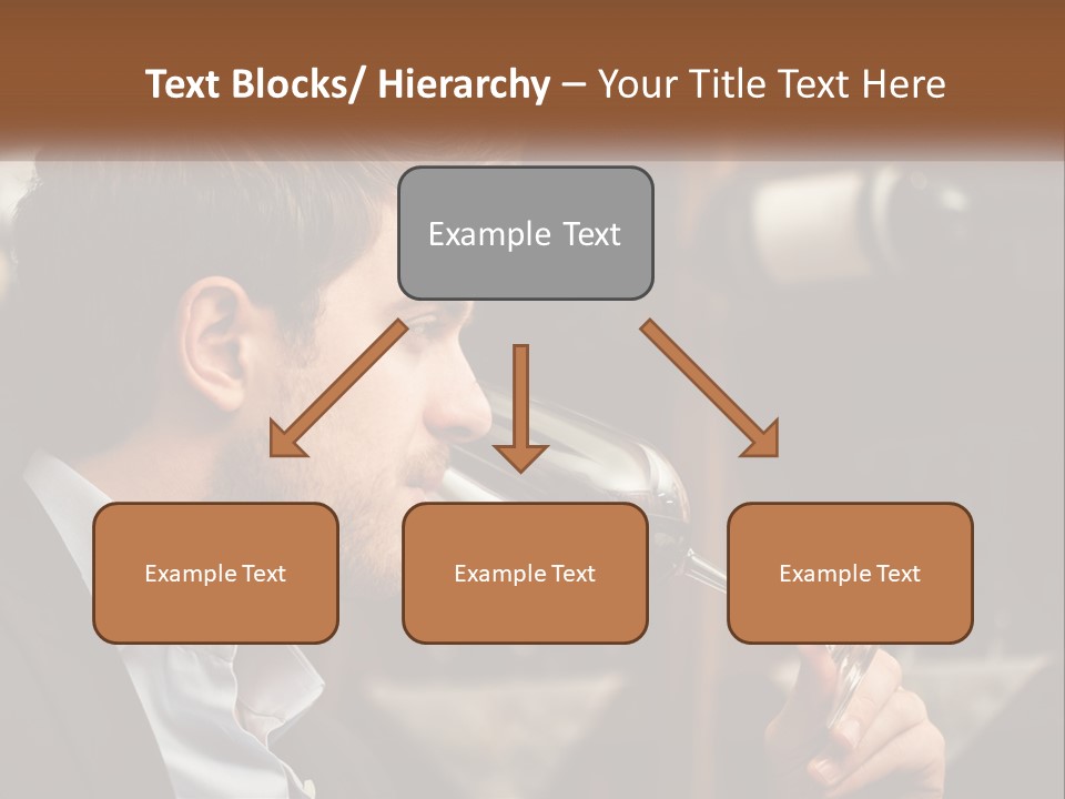 A Man Drinking A Glass Of Wine From A Wine Glass PowerPoint Template
