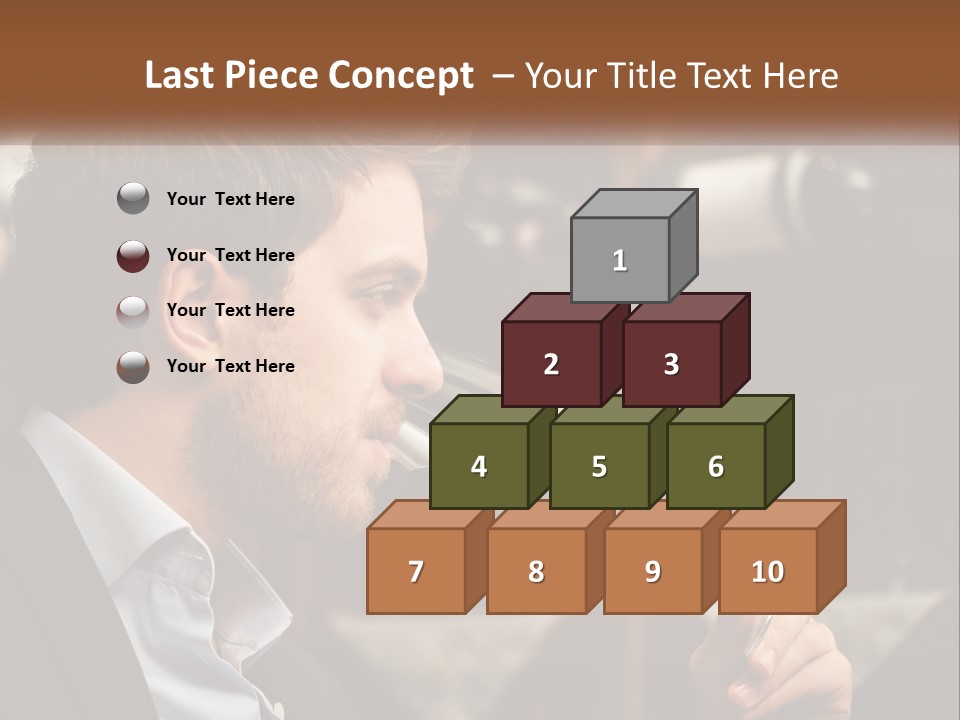 A Man Drinking A Glass Of Wine From A Wine Glass PowerPoint Template