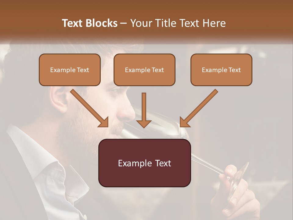 A Man Drinking A Glass Of Wine From A Wine Glass PowerPoint Template