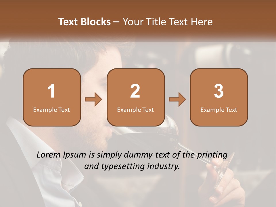 A Man Drinking A Glass Of Wine From A Wine Glass PowerPoint Template