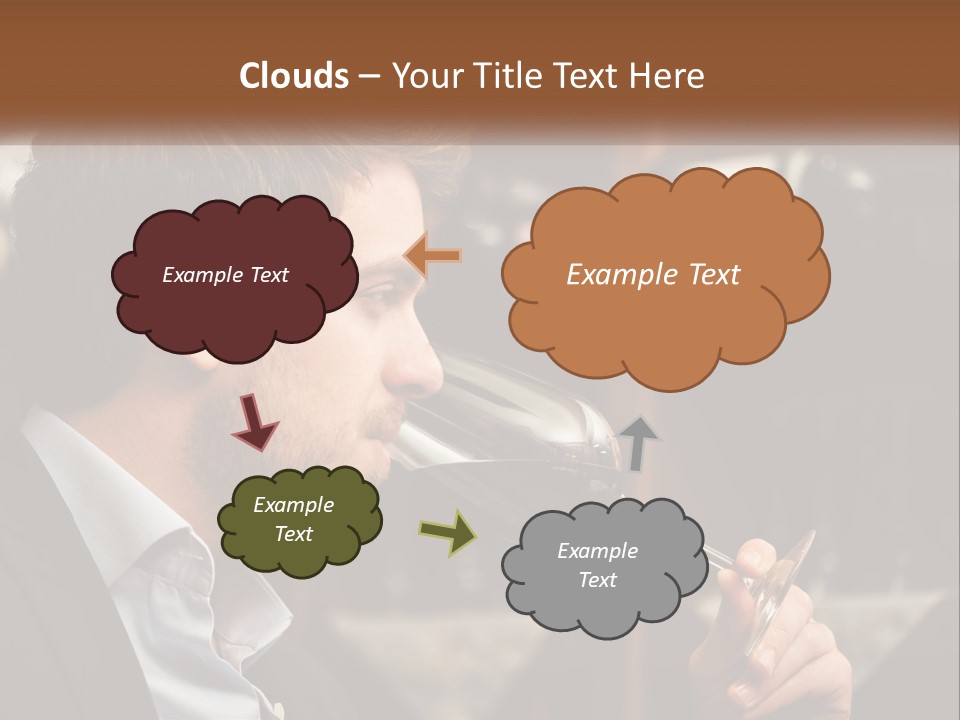 A Man Drinking A Glass Of Wine From A Wine Glass PowerPoint Template