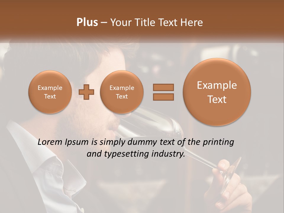 A Man Drinking A Glass Of Wine From A Wine Glass PowerPoint Template