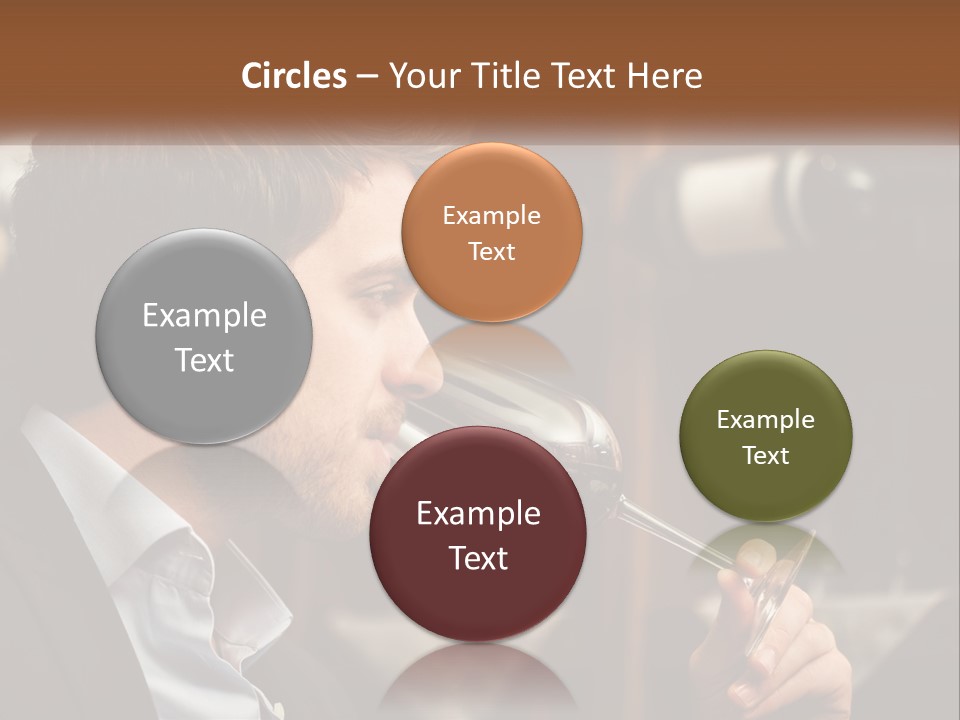 A Man Drinking A Glass Of Wine From A Wine Glass PowerPoint Template