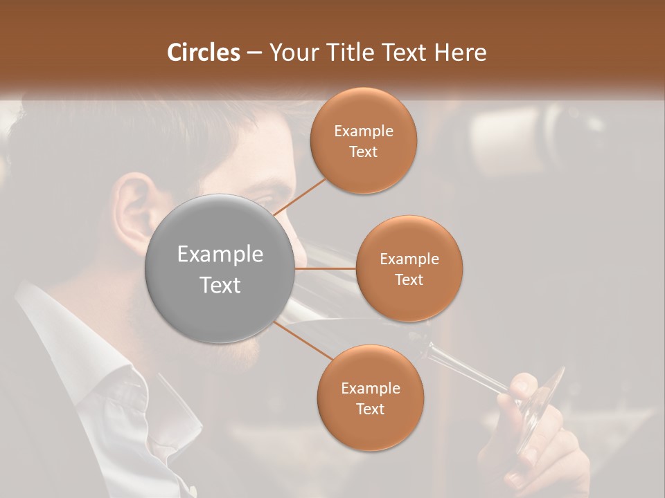 A Man Drinking A Glass Of Wine From A Wine Glass PowerPoint Template