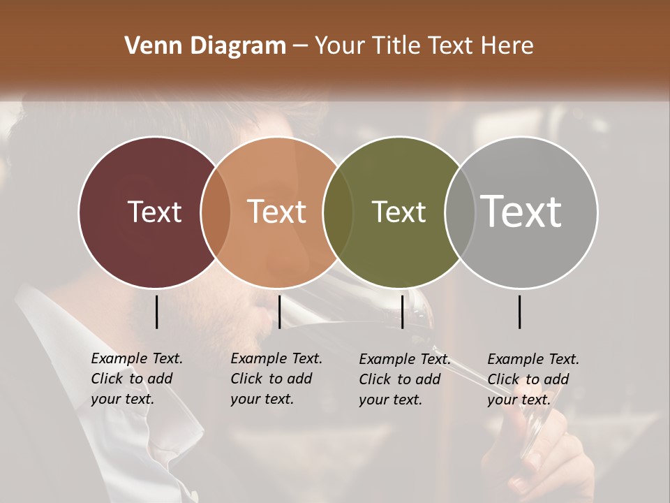 A Man Drinking A Glass Of Wine From A Wine Glass PowerPoint Template