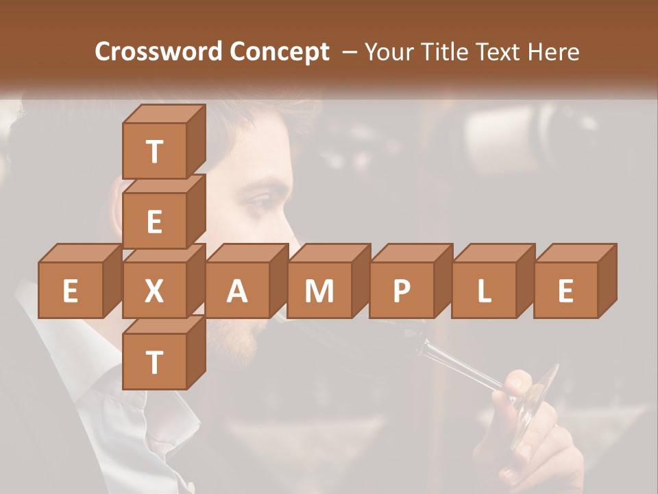 A Man Drinking A Glass Of Wine From A Wine Glass PowerPoint Template