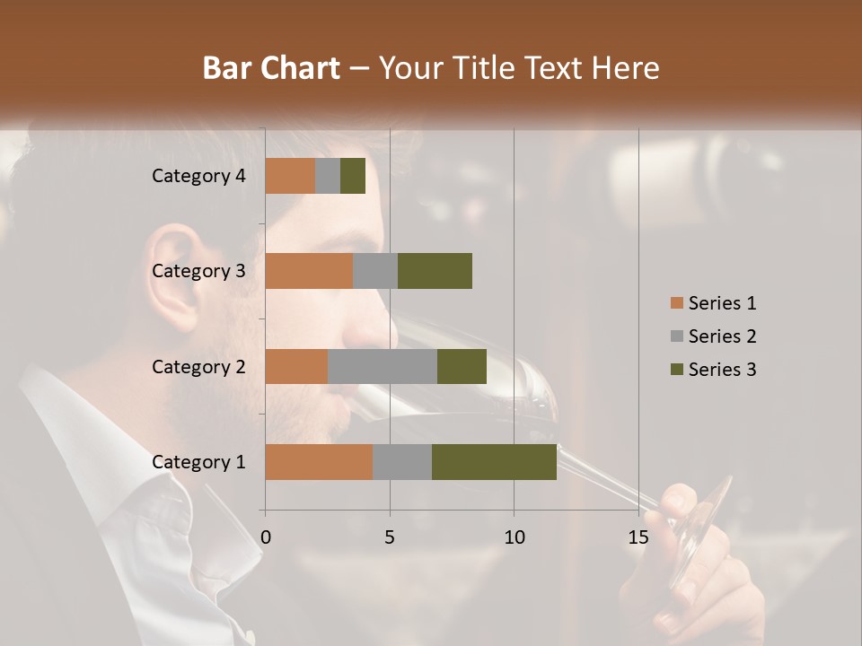 A Man Drinking A Glass Of Wine From A Wine Glass PowerPoint Template