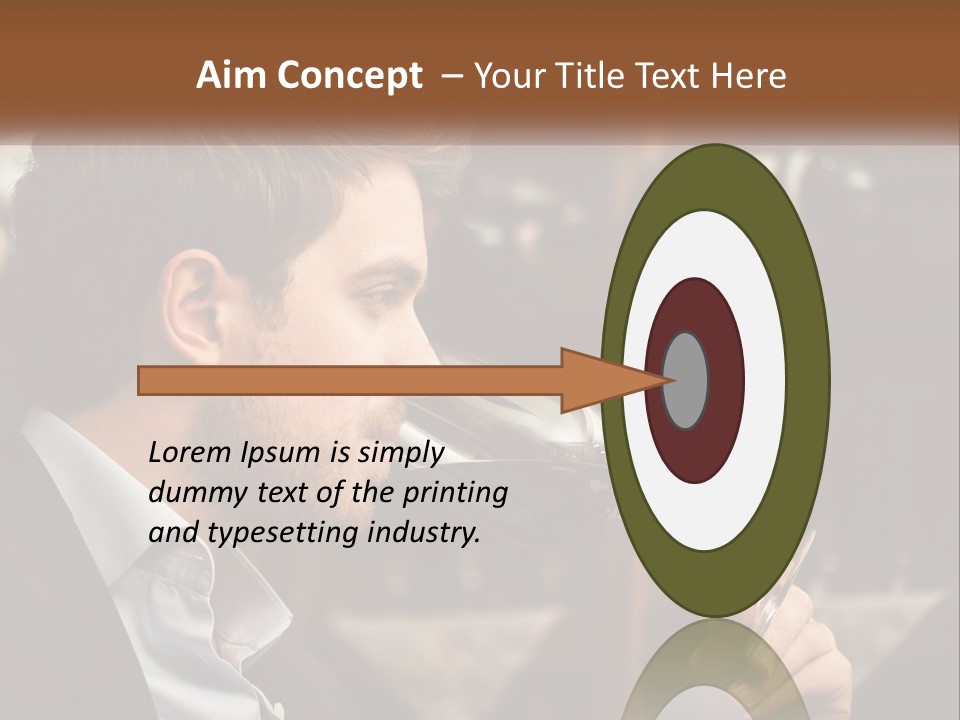 A Man Drinking A Glass Of Wine From A Wine Glass PowerPoint Template