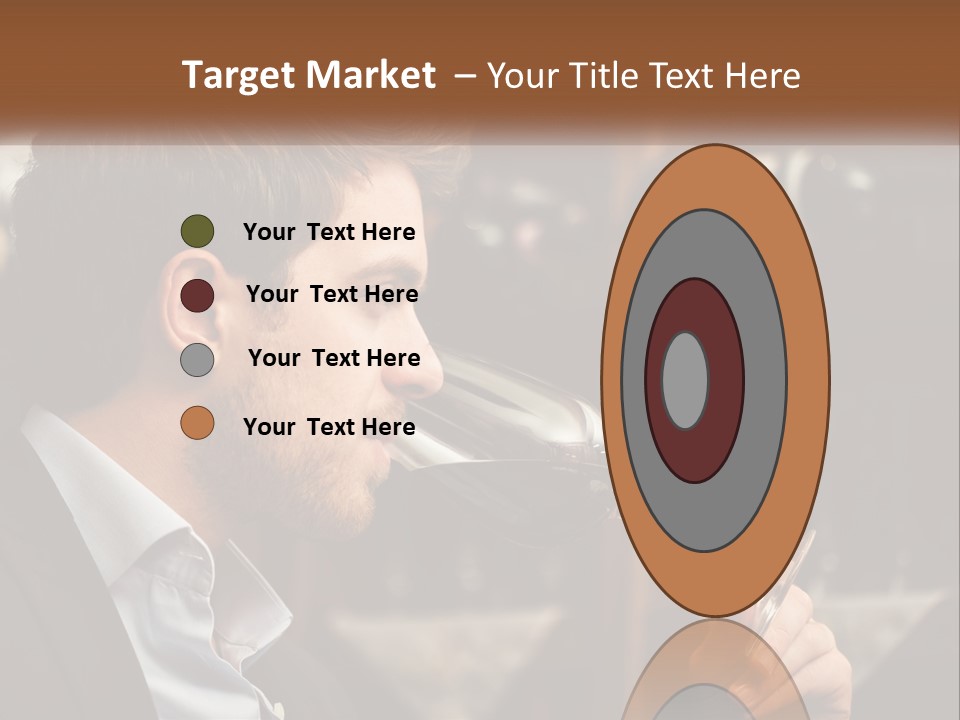 A Man Drinking A Glass Of Wine From A Wine Glass PowerPoint Template