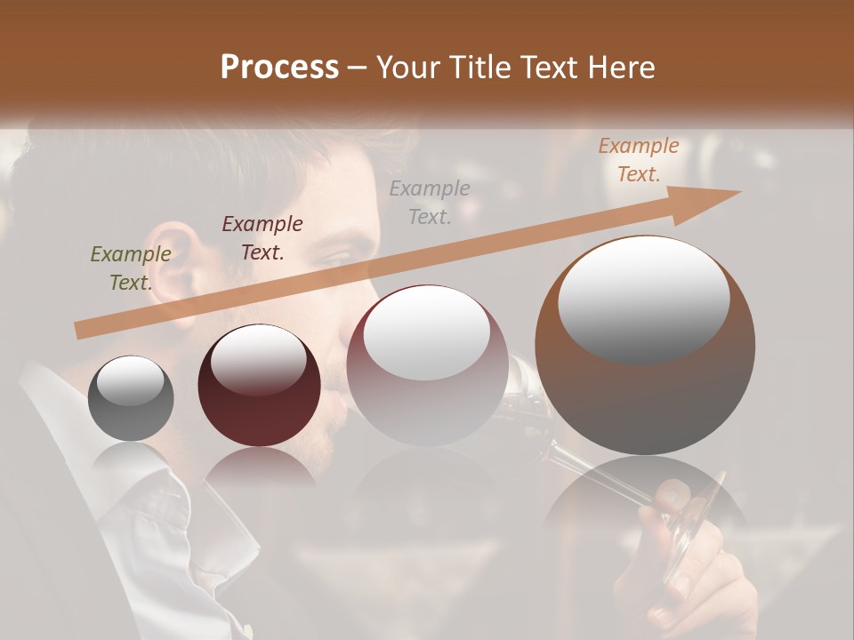 A Man Drinking A Glass Of Wine From A Wine Glass PowerPoint Template