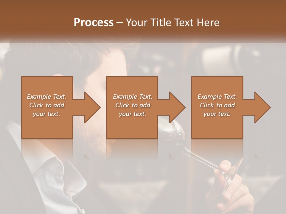 A Man Drinking A Glass Of Wine From A Wine Glass PowerPoint Template