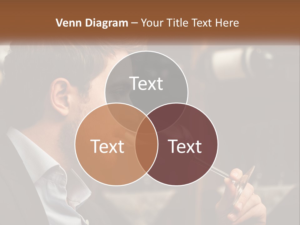 A Man Drinking A Glass Of Wine From A Wine Glass PowerPoint Template