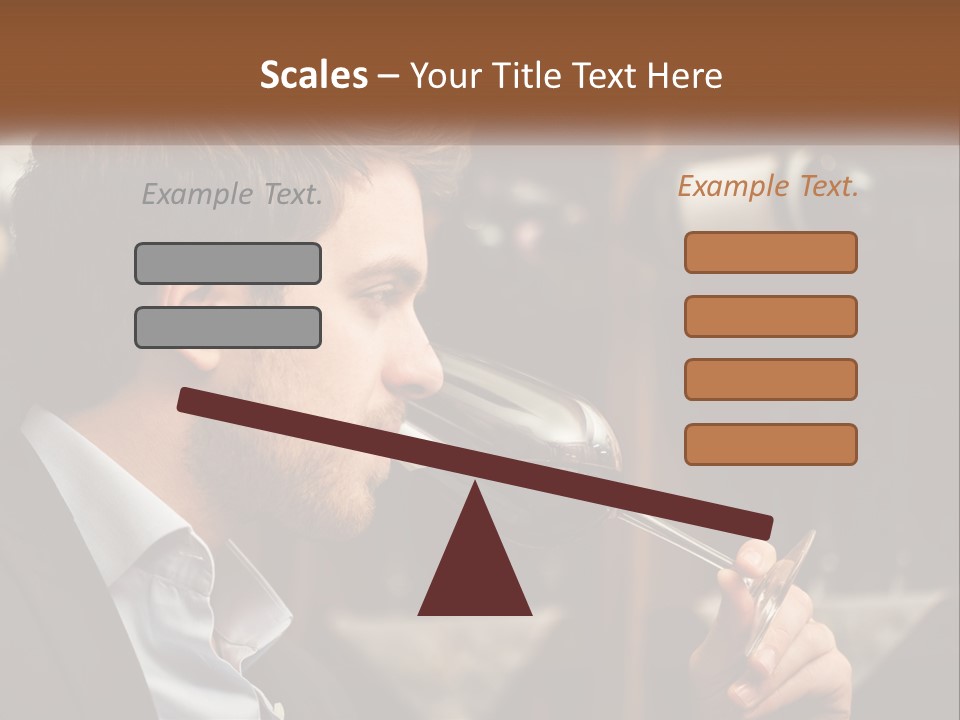 A Man Drinking A Glass Of Wine From A Wine Glass PowerPoint Template