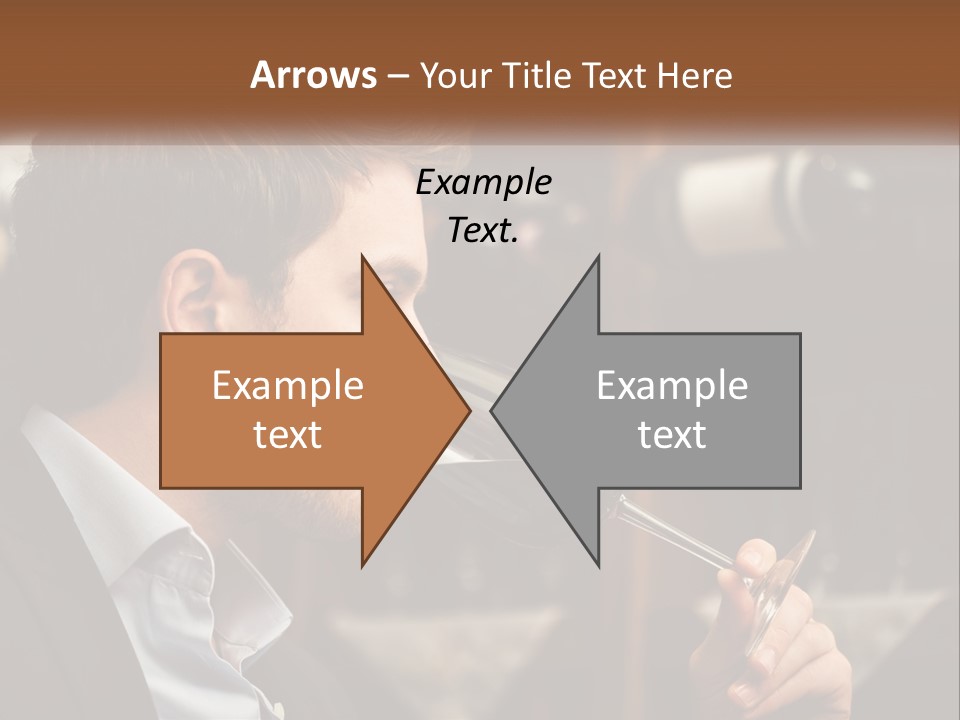 A Man Drinking A Glass Of Wine From A Wine Glass PowerPoint Template