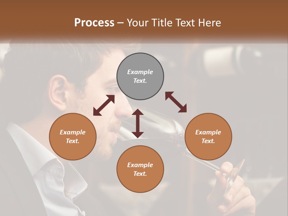 A Man Drinking A Glass Of Wine From A Wine Glass PowerPoint Template