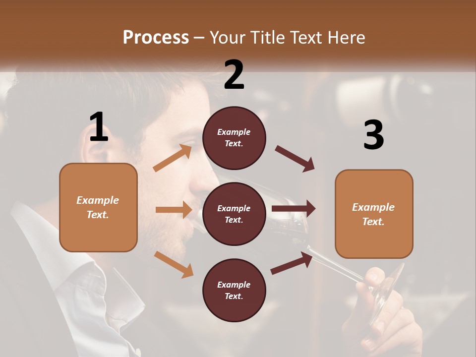 A Man Drinking A Glass Of Wine From A Wine Glass PowerPoint Template