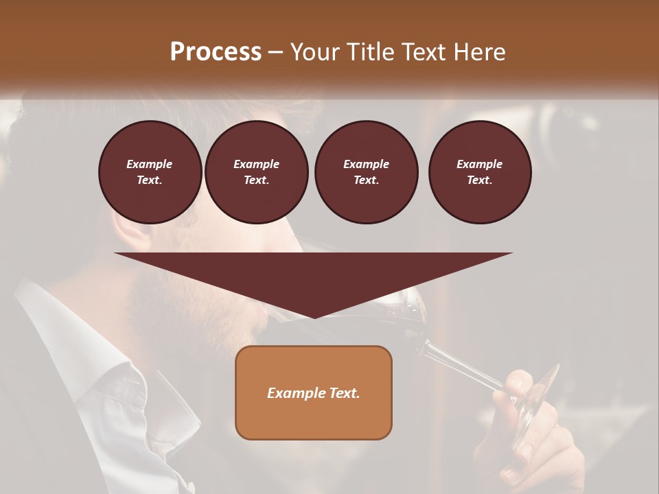 A Man Drinking A Glass Of Wine From A Wine Glass PowerPoint Template