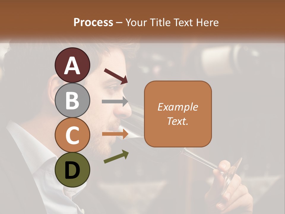 A Man Drinking A Glass Of Wine From A Wine Glass PowerPoint Template