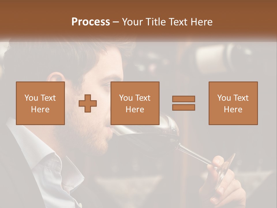 A Man Drinking A Glass Of Wine From A Wine Glass PowerPoint Template