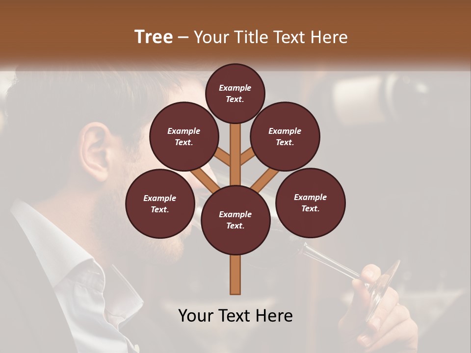 A Man Drinking A Glass Of Wine From A Wine Glass PowerPoint Template