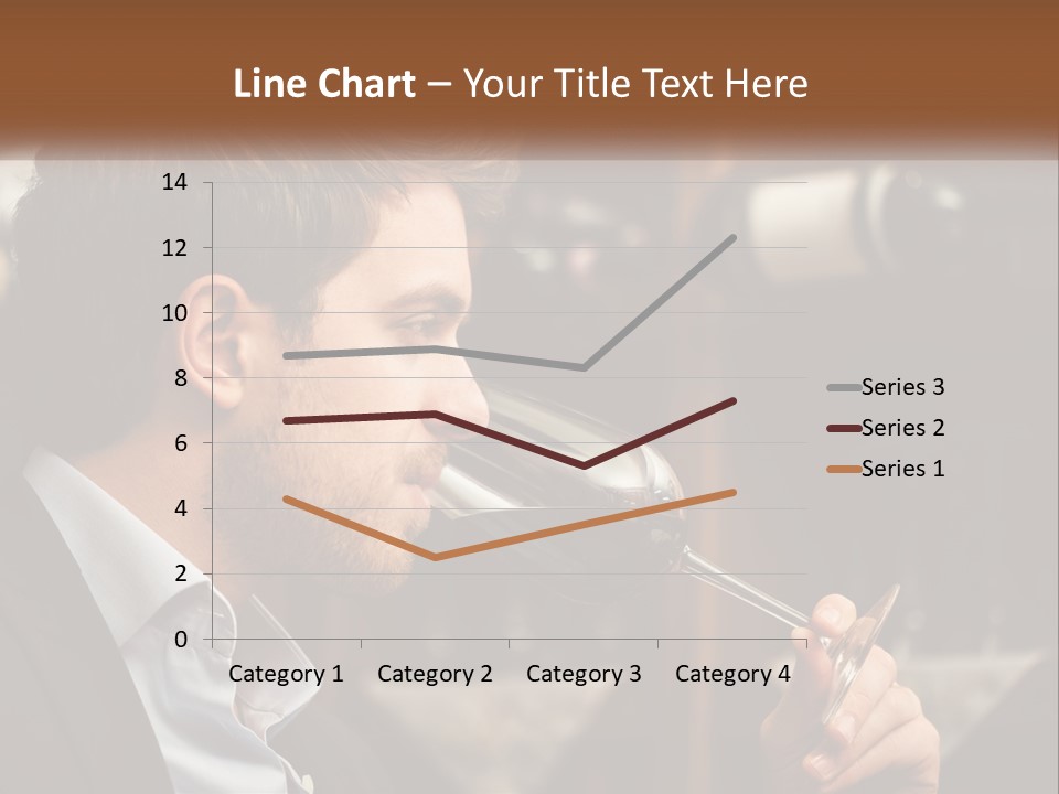A Man Drinking A Glass Of Wine From A Wine Glass PowerPoint Template