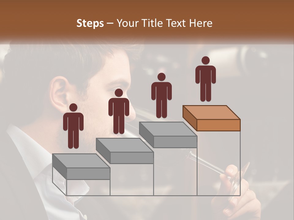 A Man Drinking A Glass Of Wine From A Wine Glass PowerPoint Template