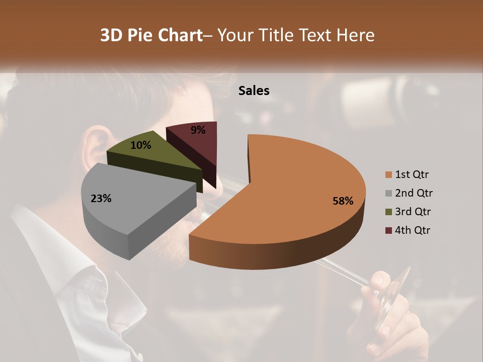 A Man Drinking A Glass Of Wine From A Wine Glass PowerPoint Template