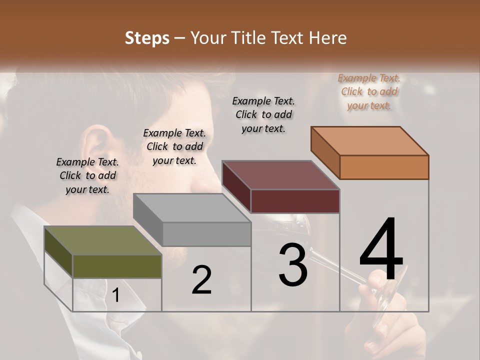 A Man Drinking A Glass Of Wine From A Wine Glass PowerPoint Template