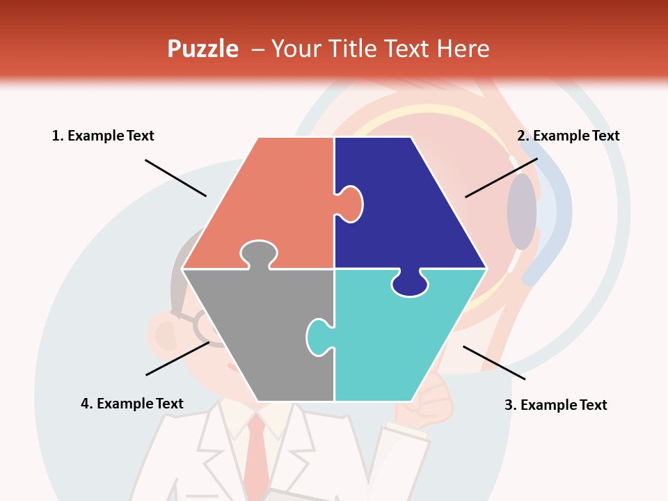 A Man In A Lab Coat Holding A Magnifying Glass PowerPoint Template