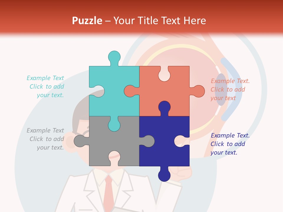 A Man In A Lab Coat Holding A Magnifying Glass PowerPoint Template