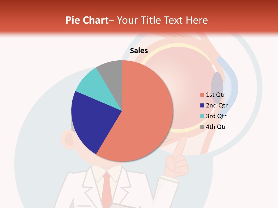 A Man In A Lab Coat Holding A Magnifying Glass PowerPoint Template