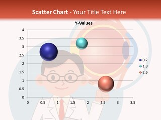 A Man In A Lab Coat Holding A Magnifying Glass PowerPoint Template