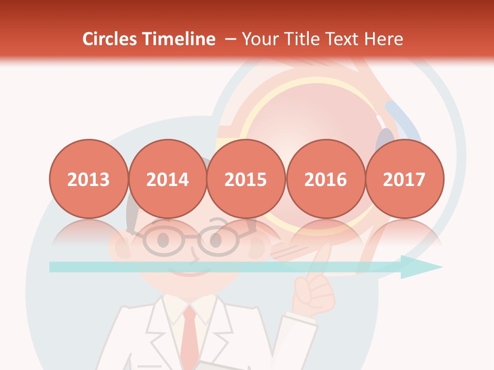 A Man In A Lab Coat Holding A Magnifying Glass PowerPoint Template