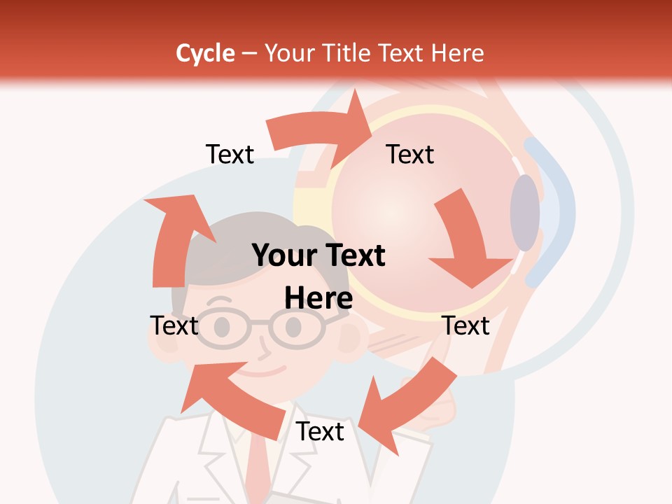 A Man In A Lab Coat Holding A Magnifying Glass PowerPoint Template