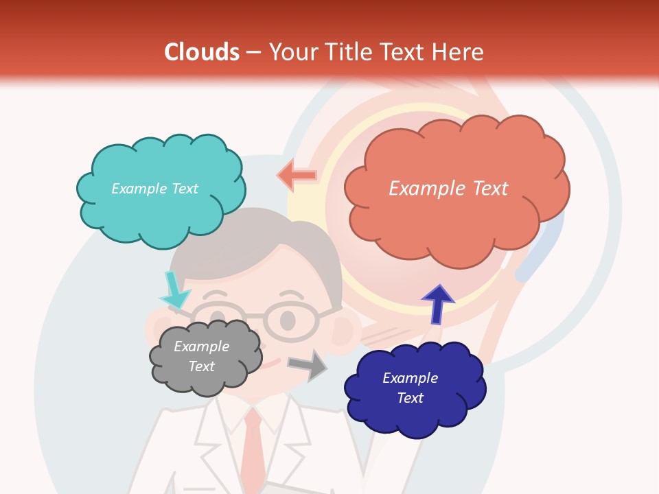 A Man In A Lab Coat Holding A Magnifying Glass PowerPoint Template