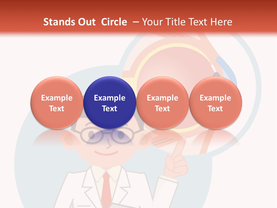 A Man In A Lab Coat Holding A Magnifying Glass PowerPoint Template