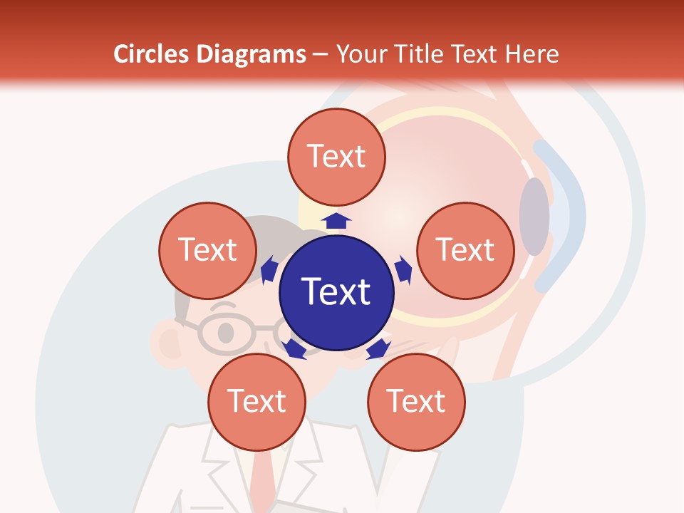 A Man In A Lab Coat Holding A Magnifying Glass PowerPoint Template
