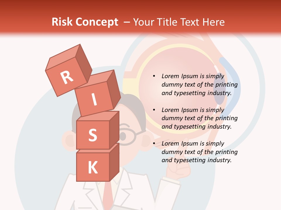 A Man In A Lab Coat Holding A Magnifying Glass PowerPoint Template