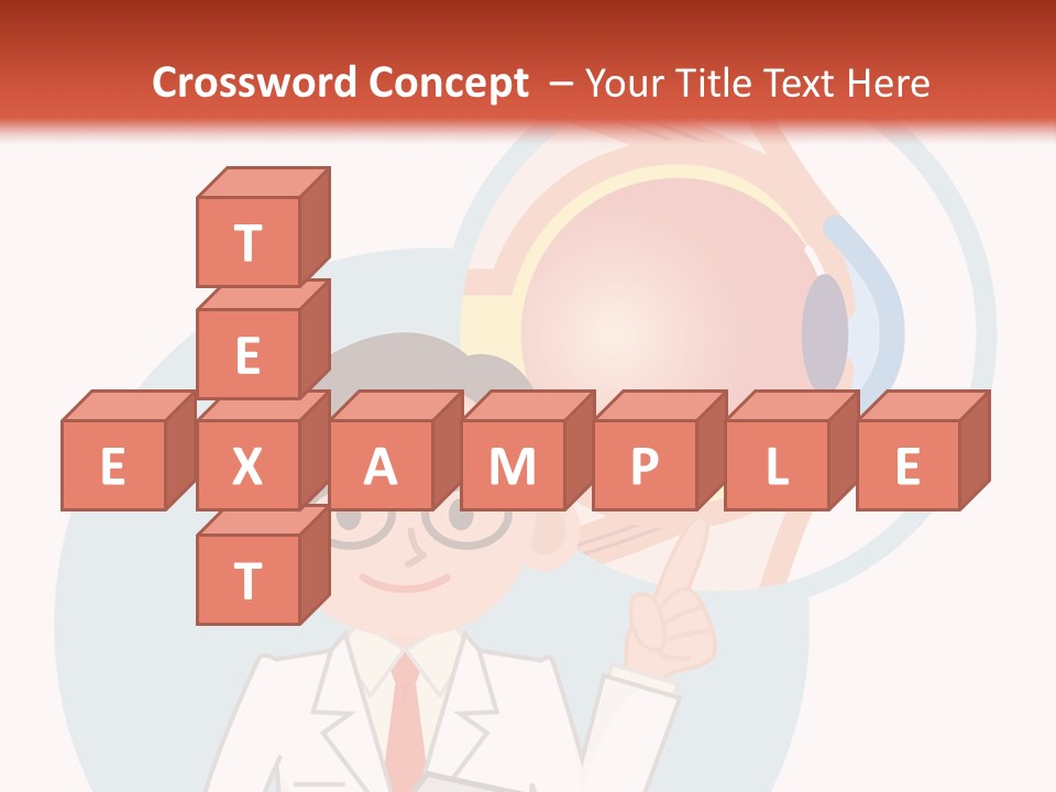 A Man In A Lab Coat Holding A Magnifying Glass PowerPoint Template