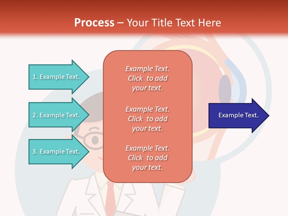 A Man In A Lab Coat Holding A Magnifying Glass PowerPoint Template